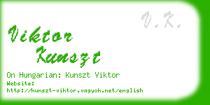 viktor kunszt business card